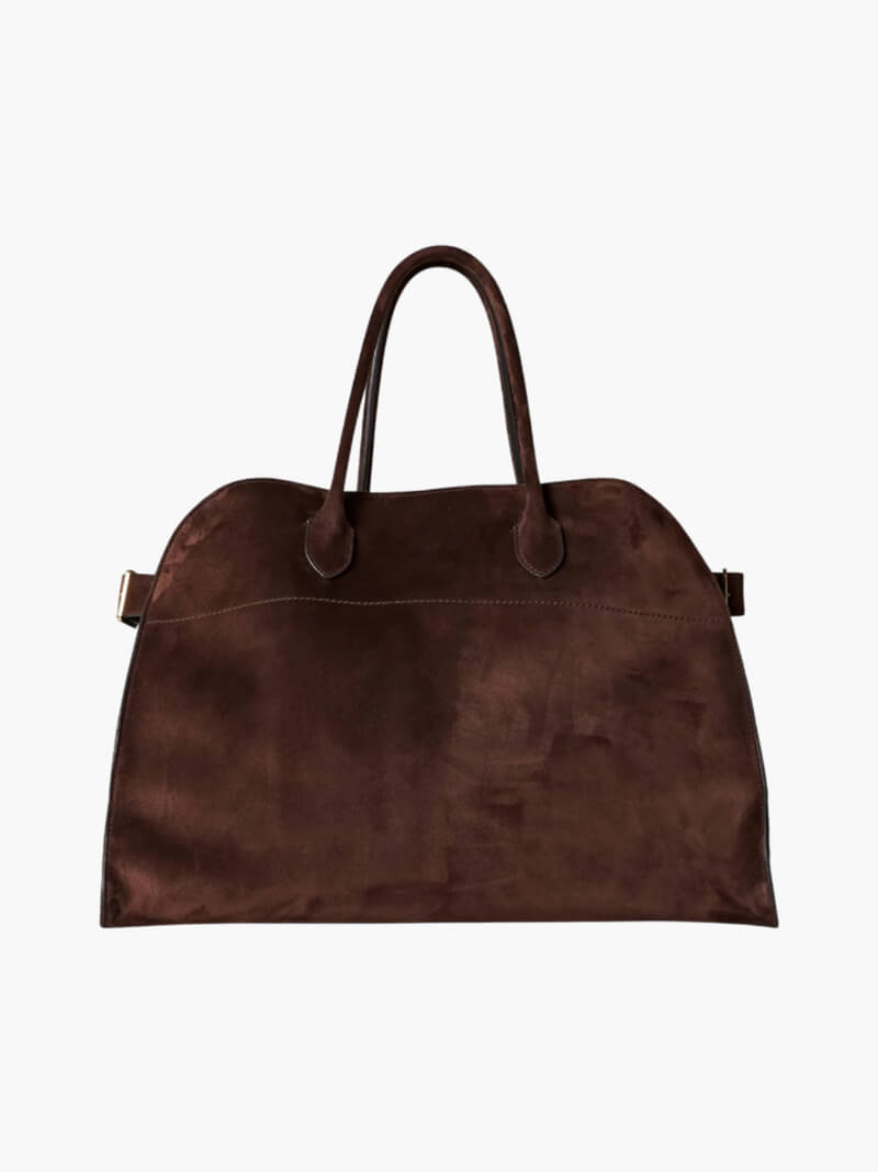 Henna Shopper Bag Vegane Wildleder Handtasche Damen Braun Schwarz