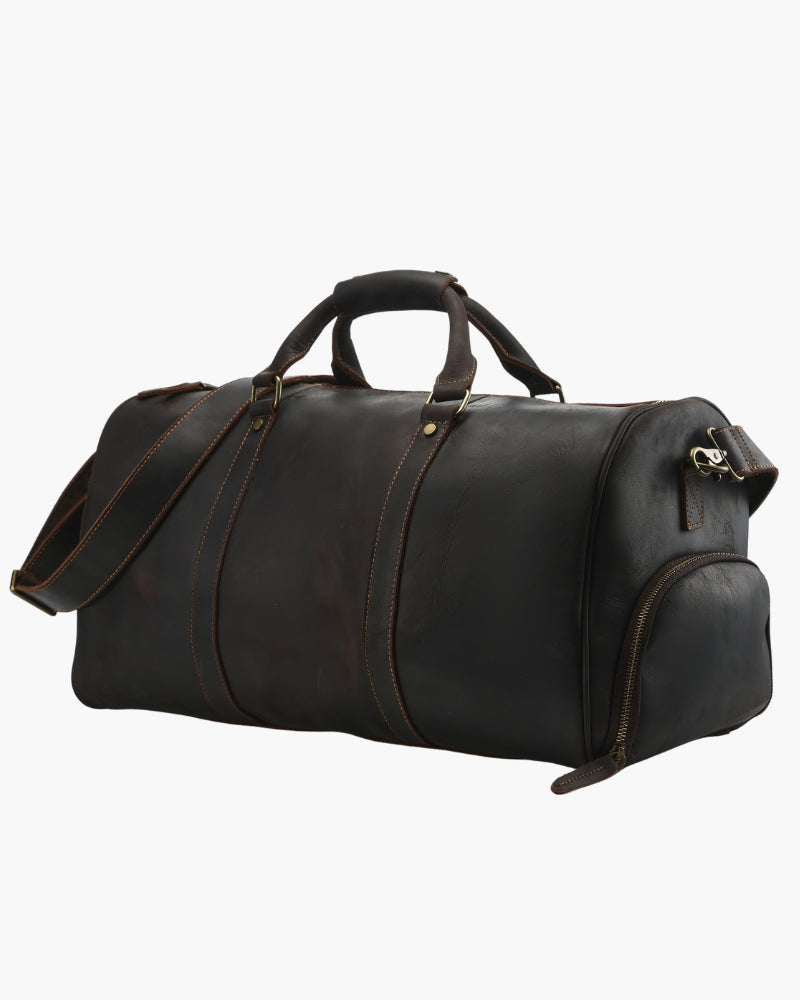 Montague Robuste Leder Duffle Reisetasche – Elegant, Vielseitig & Geräumig für Wochenendtrips