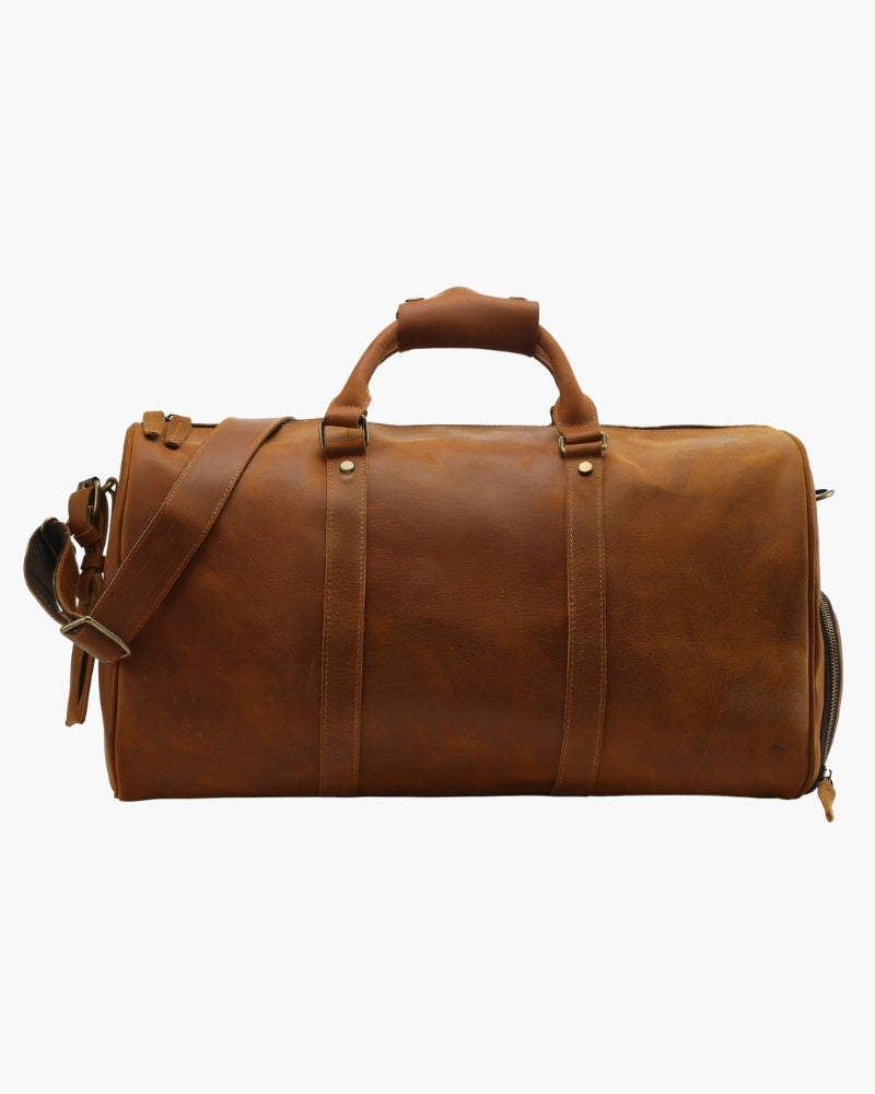 Montague Robuste Leder Duffle Reisetasche – Elegant, Vielseitig & Geräumig für Wochenendtrips