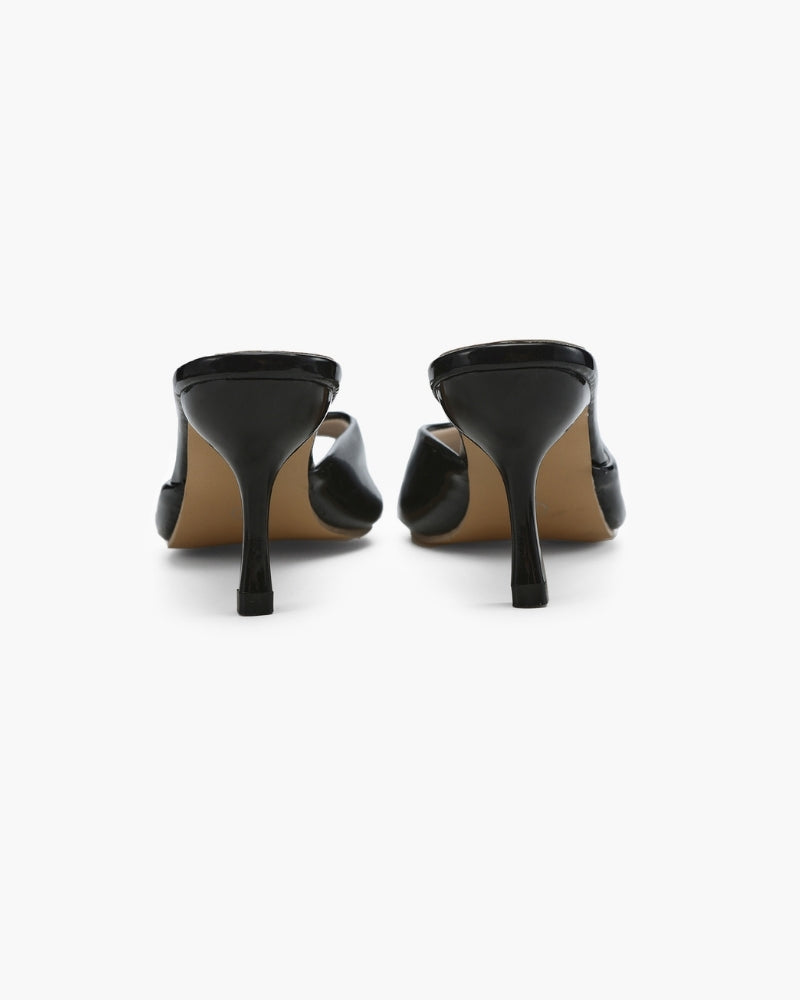 Gia Elegante Lackleder Kitten Heel Pumps: Spitze Zehe, Komfortabler Absatz