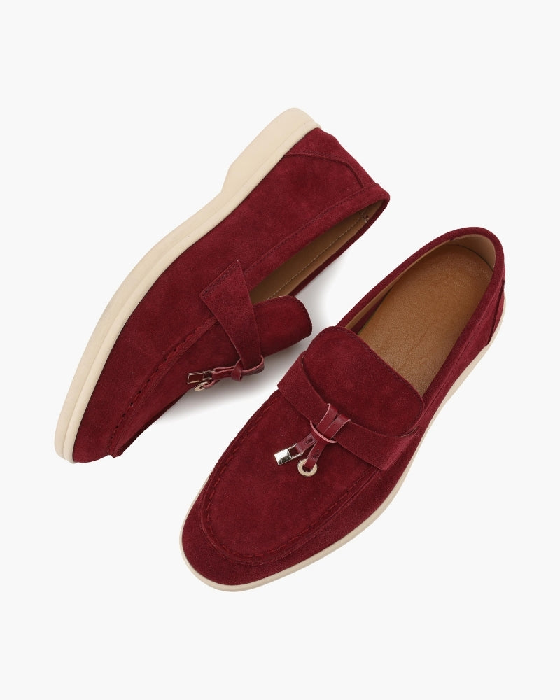 Elegante Old Money Wildleder Damen Loafer: Komfortable Slip-Ons für Stilbewusste