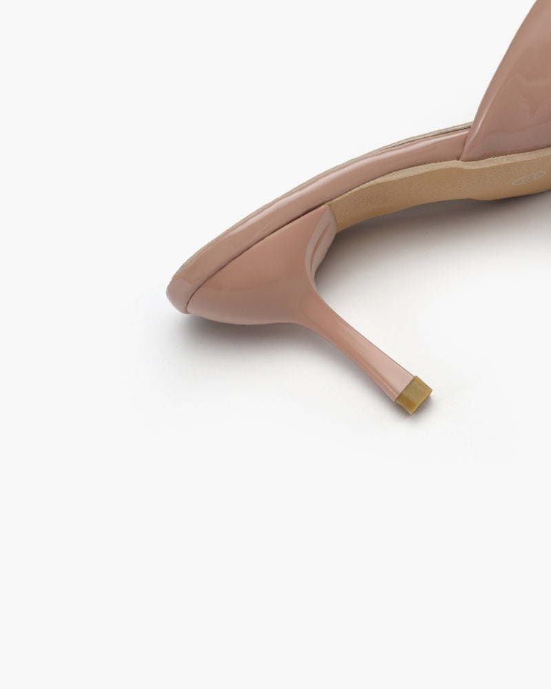 Gia Elegante Lackleder Kitten Heel Pumps: Spitze Zehe, Komfortabler Absatz