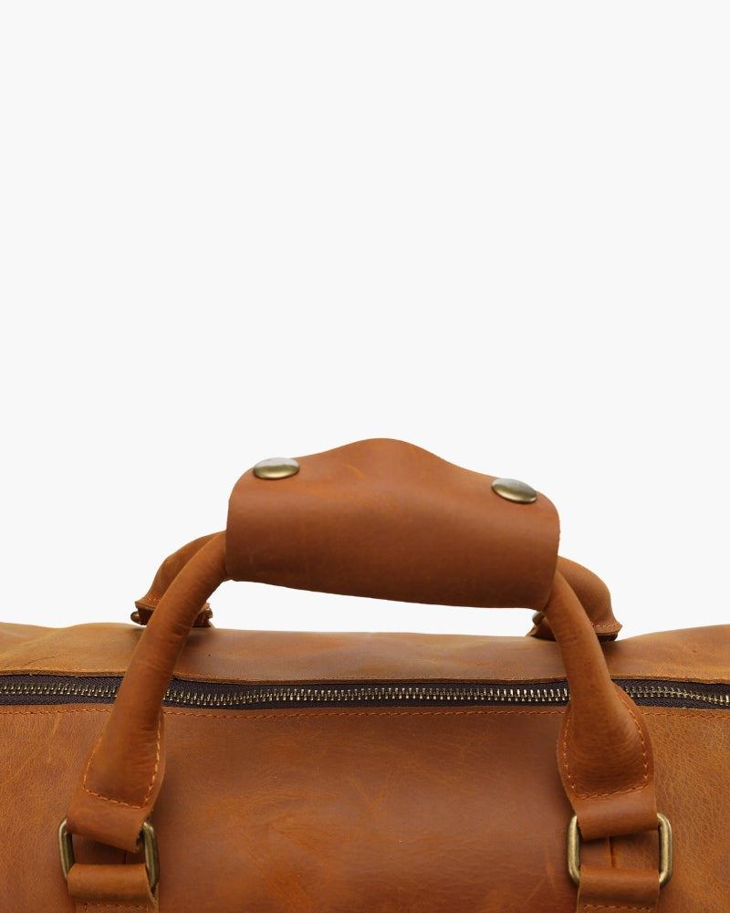 Montague Robuste Leder Duffle Reisetasche – Elegant, Vielseitig & Geräumig für Wochenendtrips