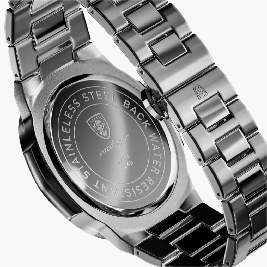 MONACO Klassische 41mm Edelstahl Armbanduhr – Zeitlose Eleganz, Präzise, Minimalistisches Design