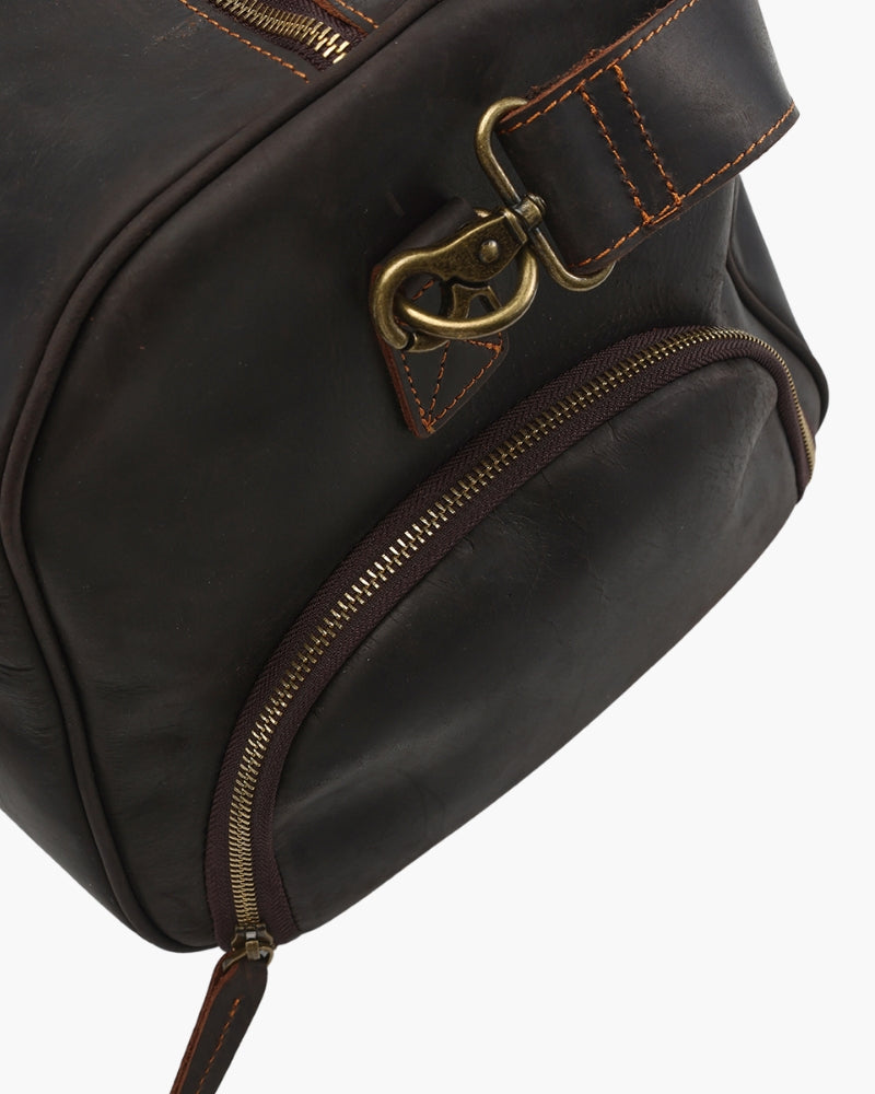 Montague Robuste Leder Duffle Reisetasche – Elegant, Vielseitig & Geräumig für Wochenendtrips