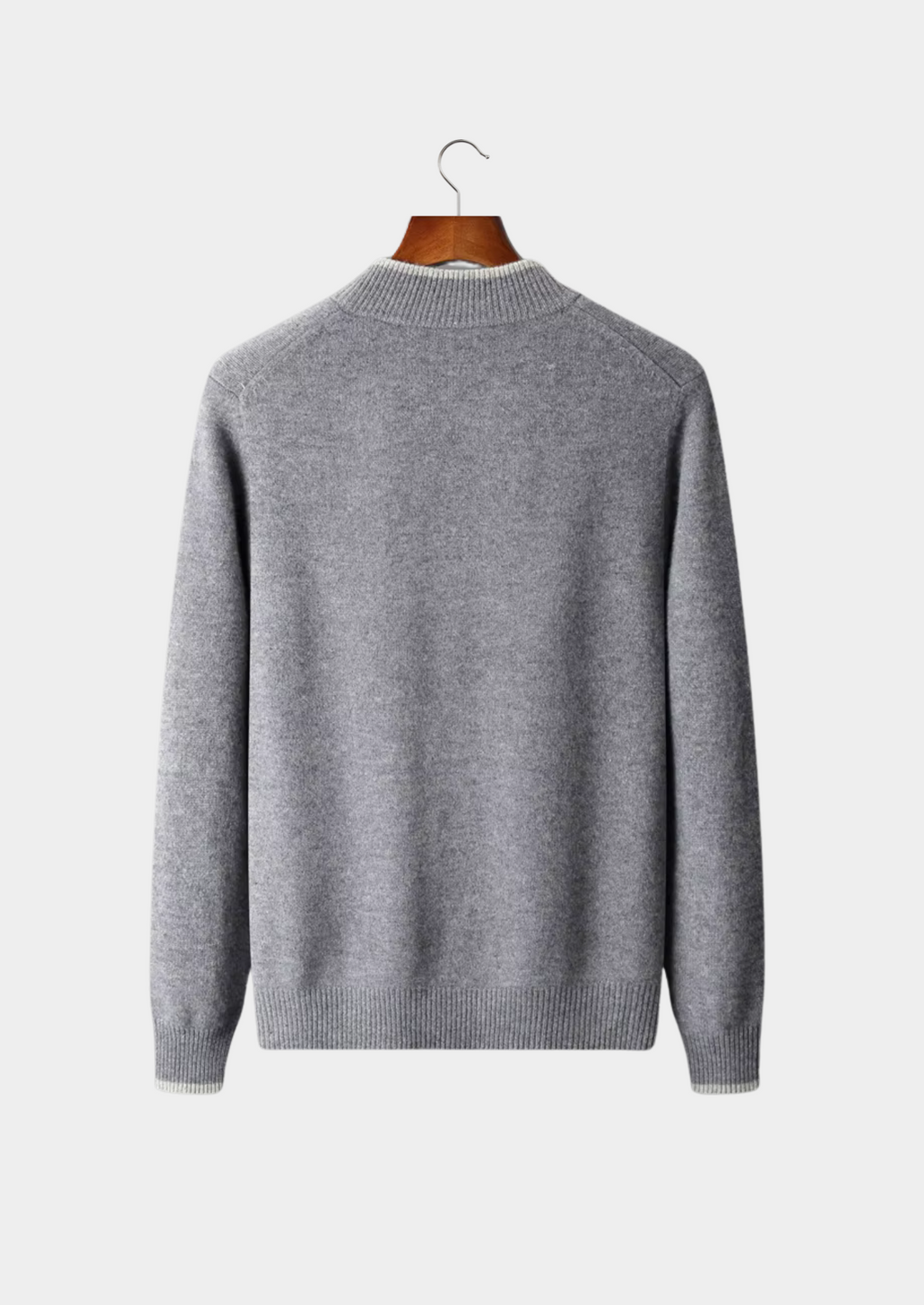 Luxuriöse Merino-Feinstrick-Cardigan mit Reißverschluss – Atmungsaktiver Zweifarbiger Komfort