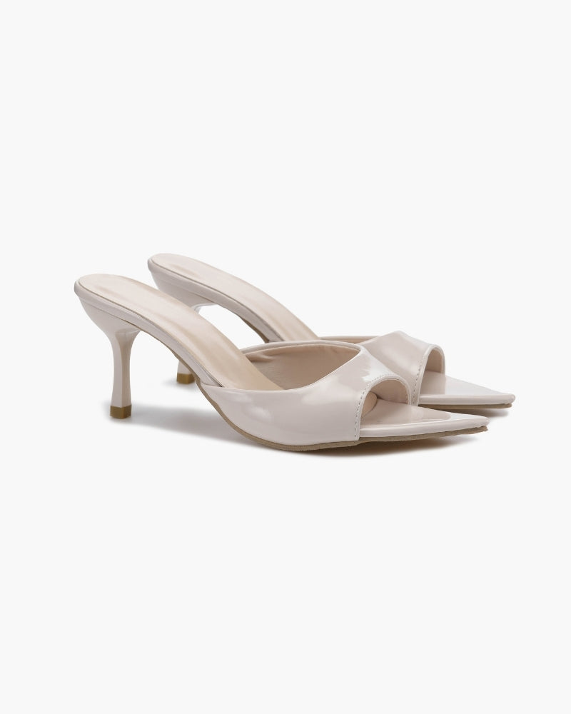 Gia Elegante Lackleder Kitten Heel Pumps: Spitze Zehe, Komfortabler Absatz