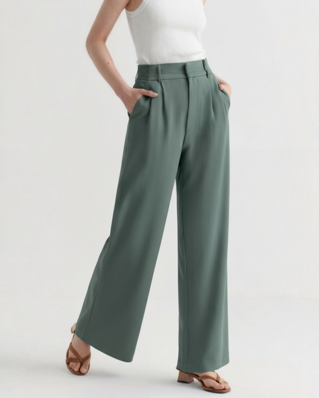 AlexChen Women’s Serena Wide-Leg Pants