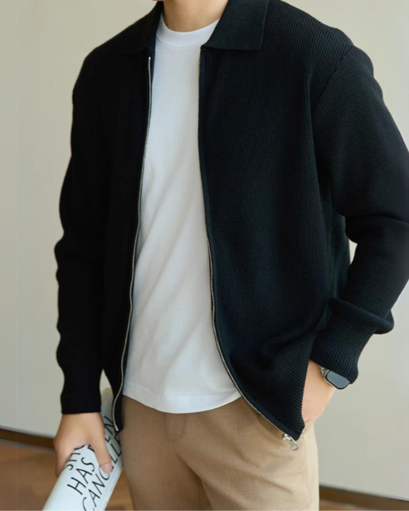 Edle Herren-Wollweste mit Reißverschluss – Luxuriöser Komfort, Zeitlos Stilvoll & Warm