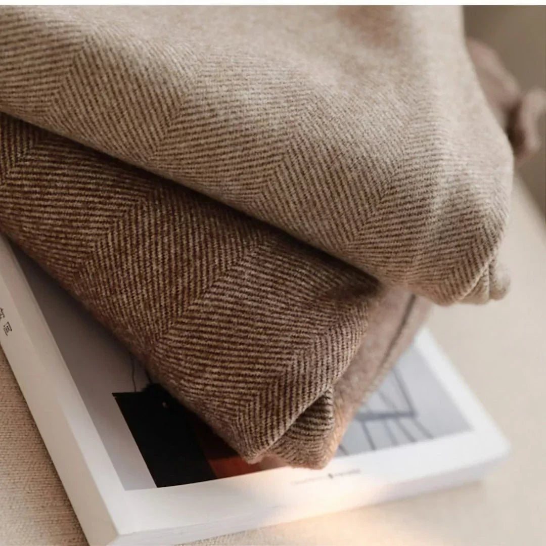 CORTINA Elegante Fischgrät-Hose für Damen – Weich, Schmal Zulaufend, Stilvoll Bequem