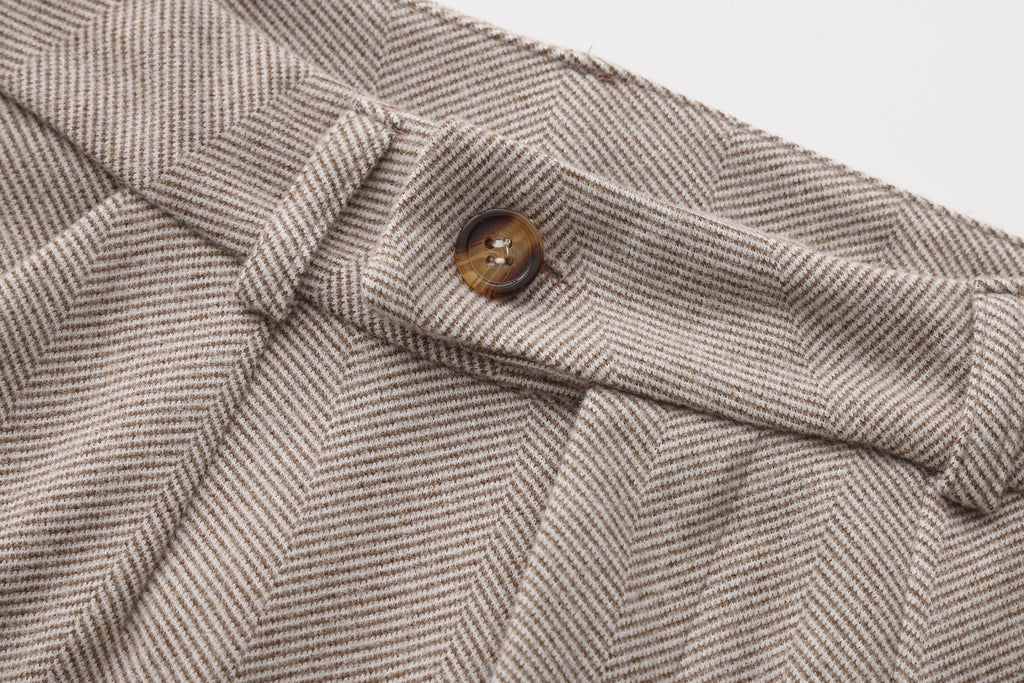 CORTINA Elegante Fischgrät-Hose für Damen – Weich, Schmal Zulaufend, Stilvoll Bequem