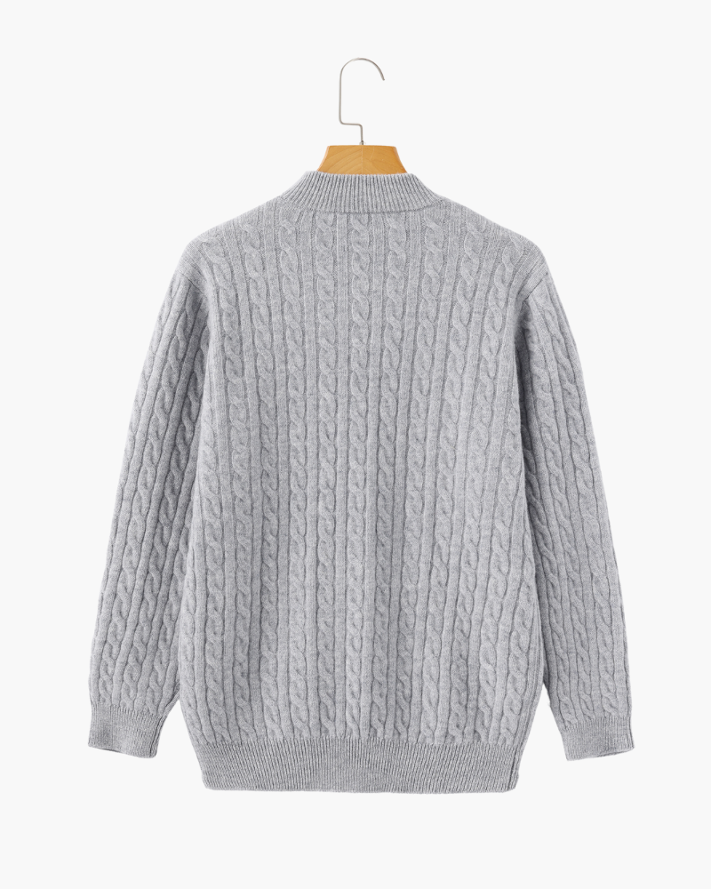 Valmont 100% Kaschmir Halb-Reißverschluss Pullover Herren – Luxuriös, Warm, Langlebig