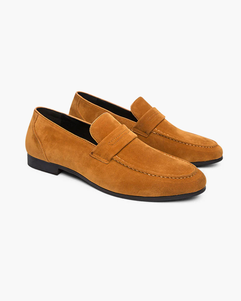 Luxuriöse Wildleder Penny Loafer für Herren: Klassischer Slip-On Komfort & Eleganter Stil