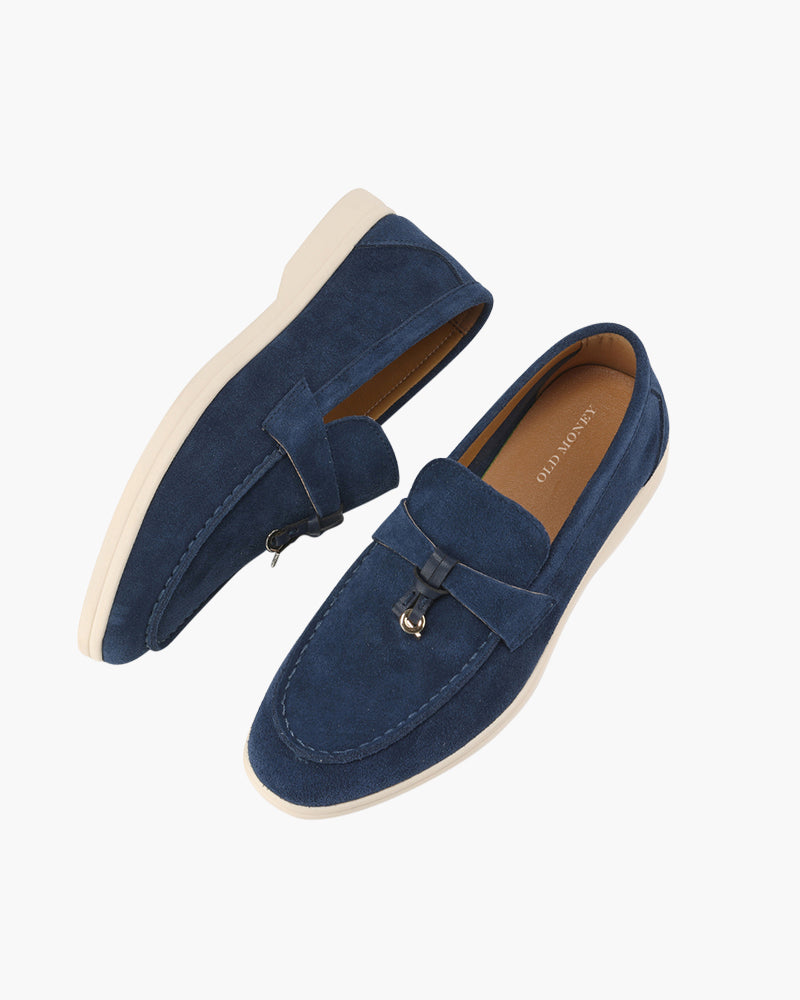 Elegante Old Money Wildleder Damen Loafer: Komfortable Slip-Ons für Stilbewusste