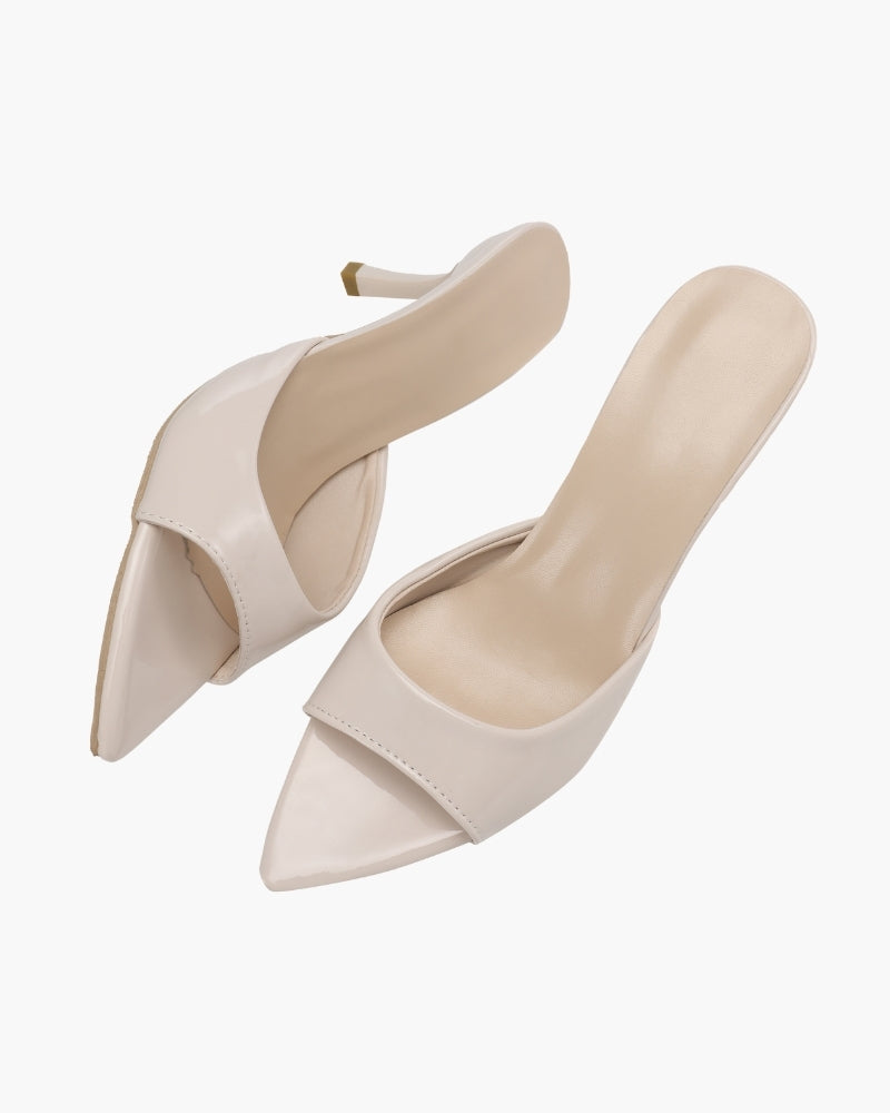 Gia Elegante Lackleder Kitten Heel Pumps: Spitze Zehe, Komfortabler Absatz