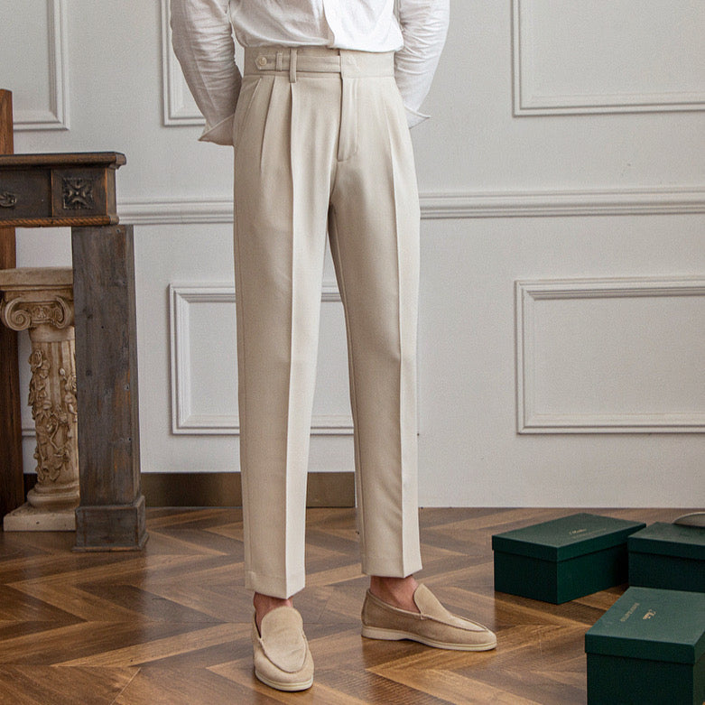 Elegante Old Money Herrenhose mit verstellbarer Schnalle für den perfekten Sitz