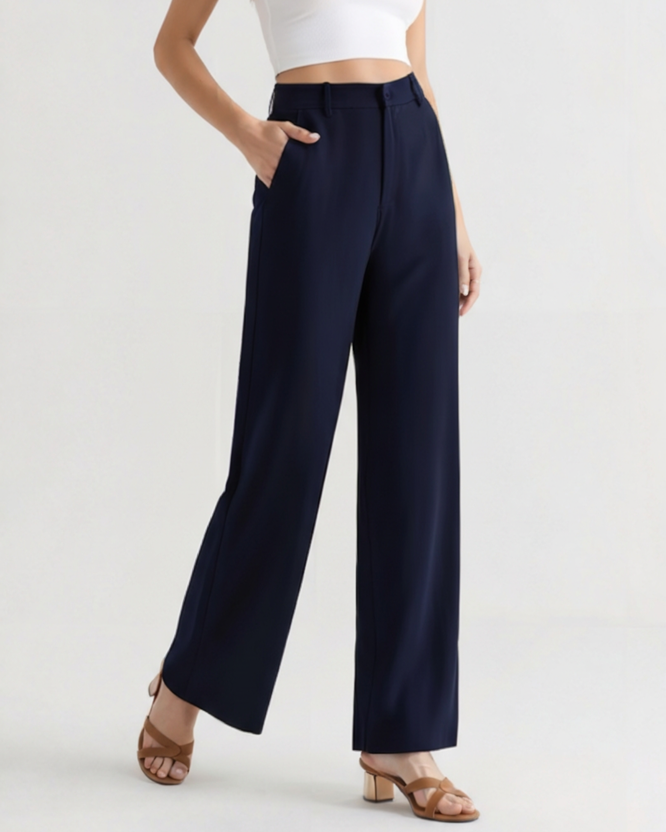 AlexChen Women’s Serena Wide-Leg Pants