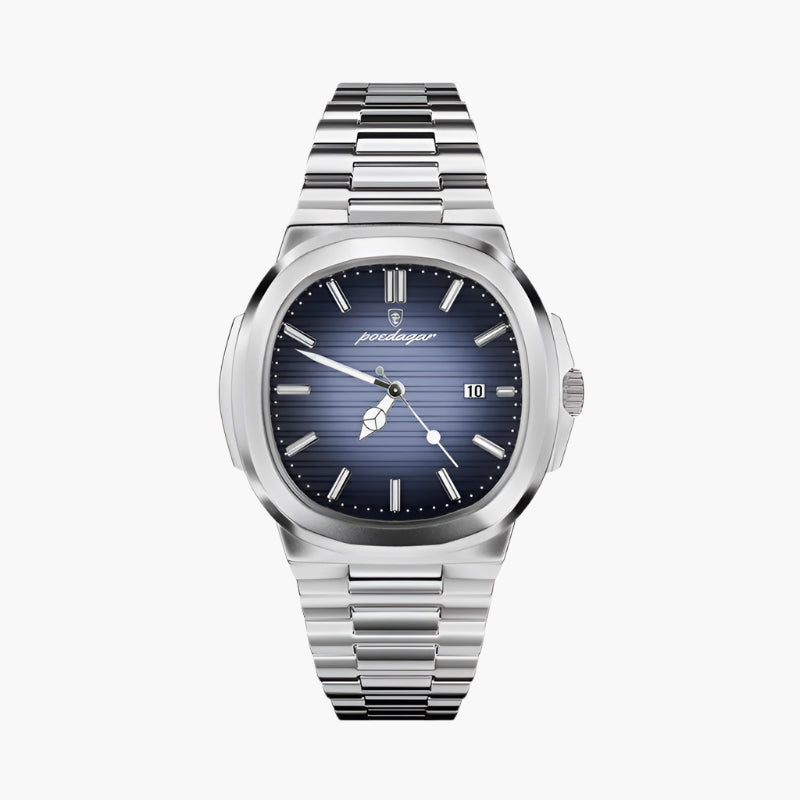 MONACO Klassische 41mm Edelstahl Armbanduhr – Zeitlose Eleganz, Präzise, Minimalistisches Design