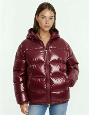 Viral Bella Léa Pufferjacke - Unisex schwarz, rot & grün