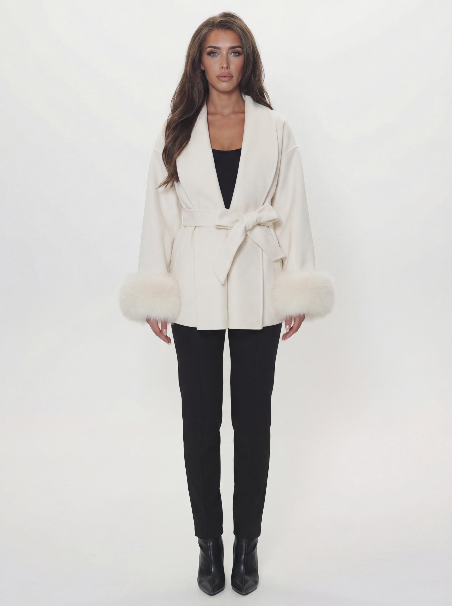 Bella Léa wool coat weiß