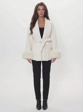 Bella Léa wool coat weiß