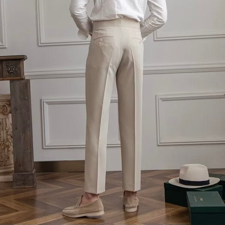 Elegante Old Money Herrenhose mit verstellbarer Schnalle für den perfekten Sitz