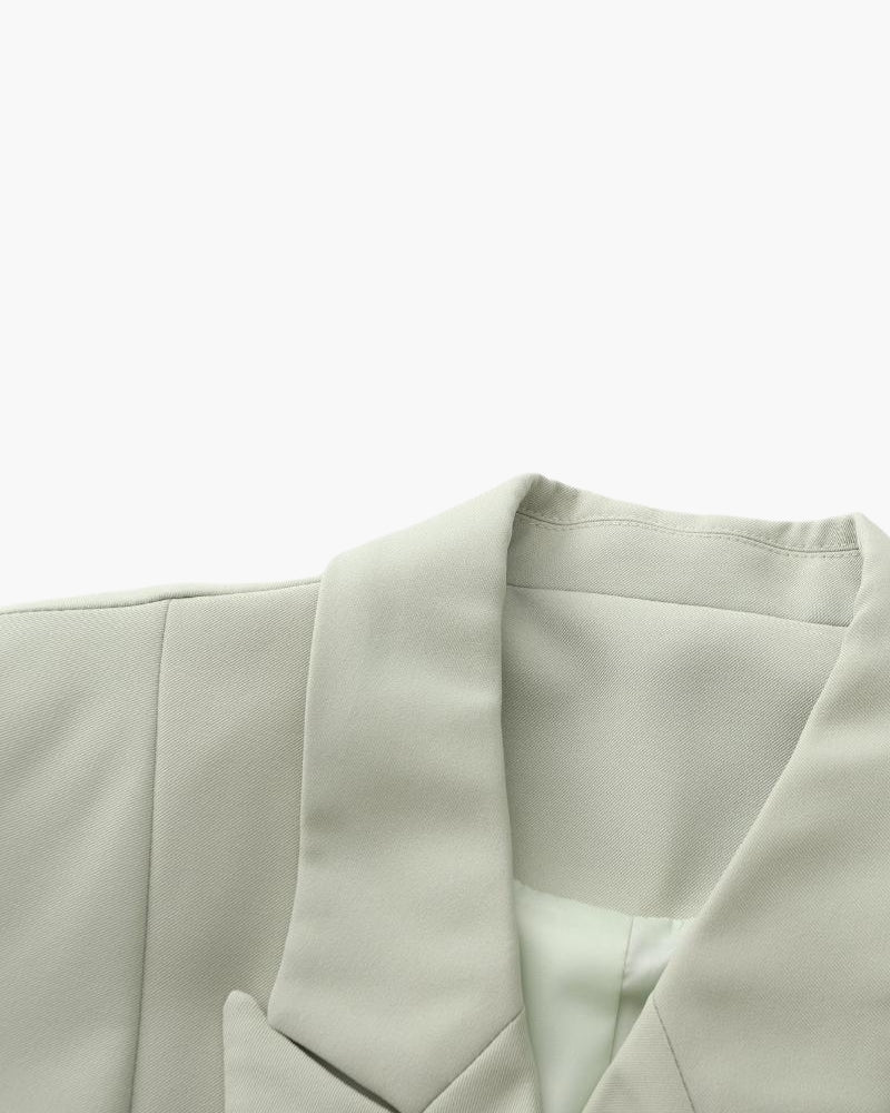 Eleganter "Lady Luxe" Oversized Blazer für Damen – Stilvoller Doppelreiher Grün