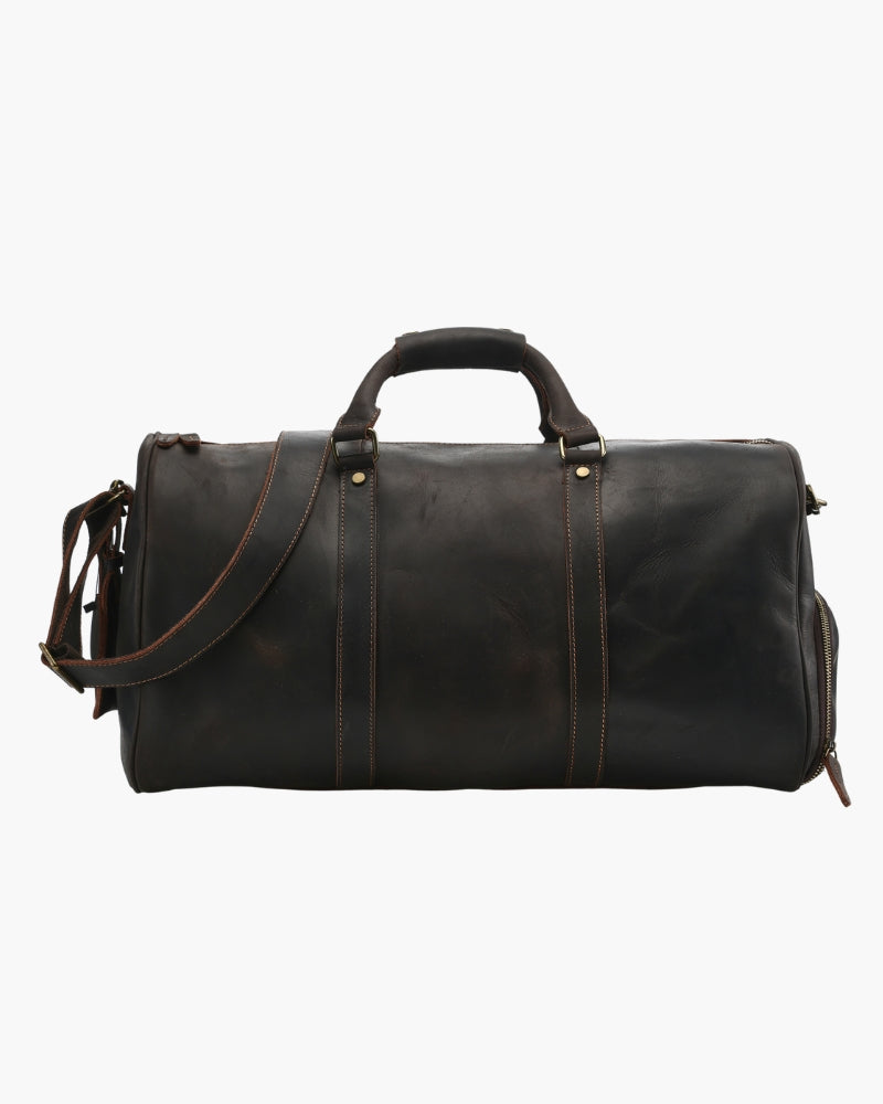 Montague Robuste Leder Duffle Reisetasche – Elegant, Vielseitig & Geräumig für Wochenendtrips