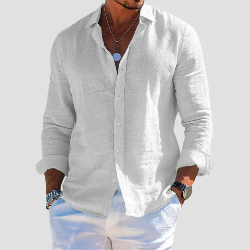 TAORMINA Premium Leinenhemd Herren – Atmungsaktiv, Lässig, Elegant für Sommer & Strand