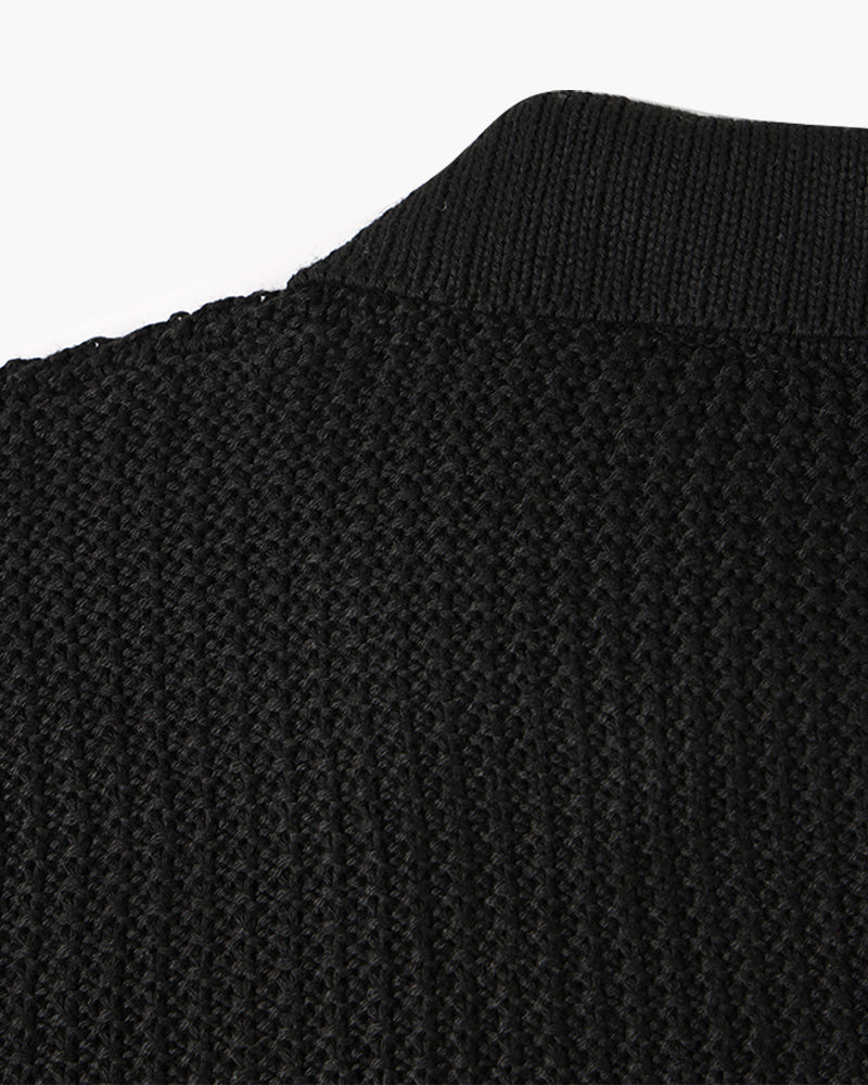 Eleganter Herren Baumwoll-Strickpullover mit Reißverschluss – Klassisch & Bequem