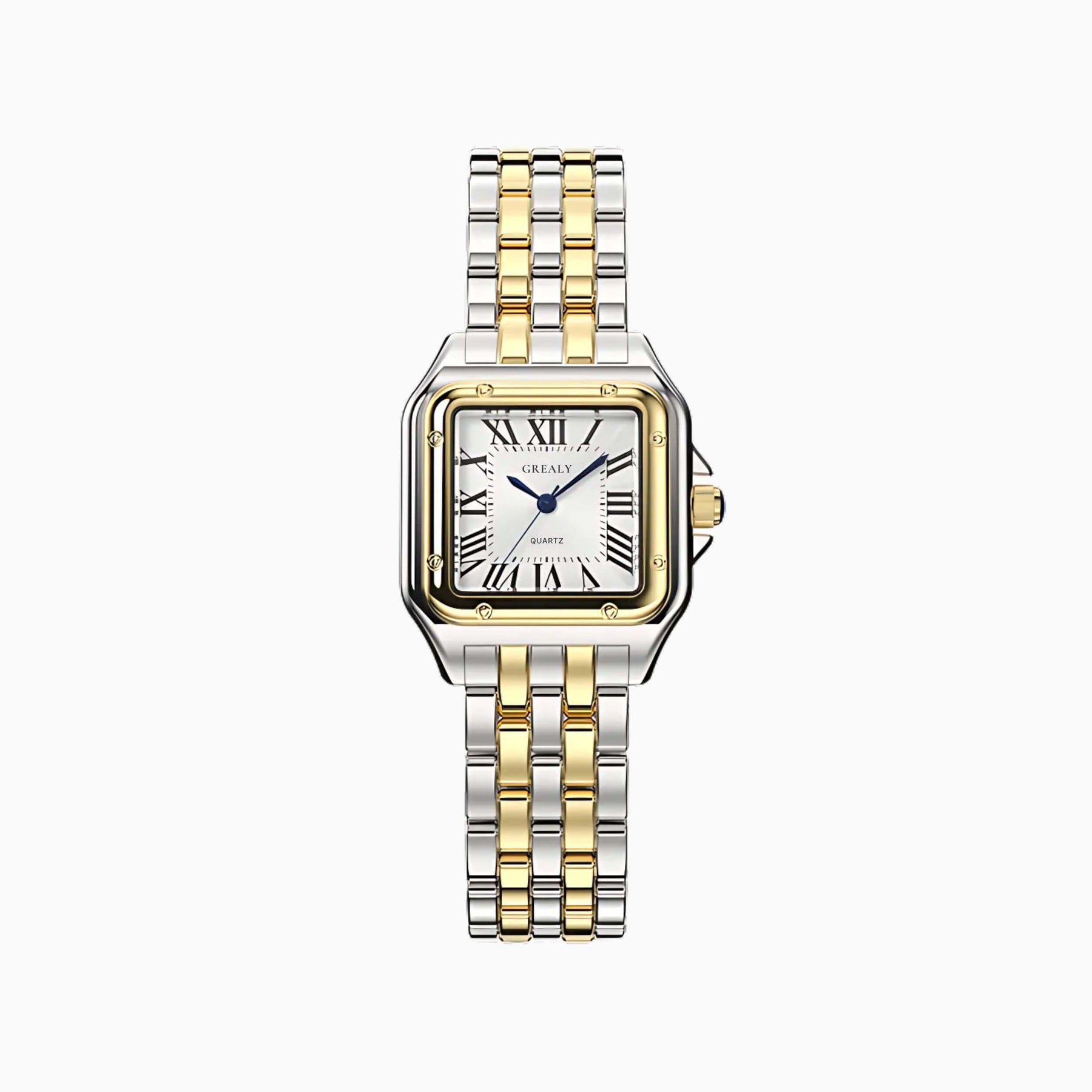 VILMARIE Lumière elegante Edelstahl Armbanduhr für Damen in Gold