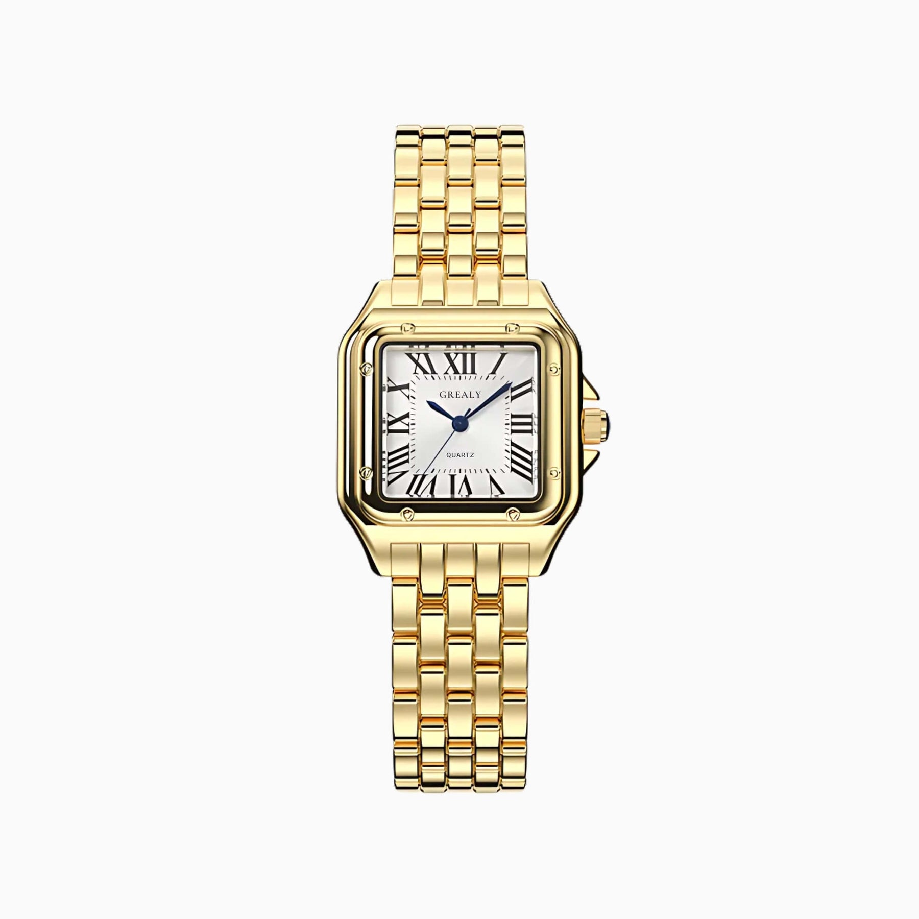 VILMARIE Lumière elegante Edelstahl Armbanduhr für Damen in Gold