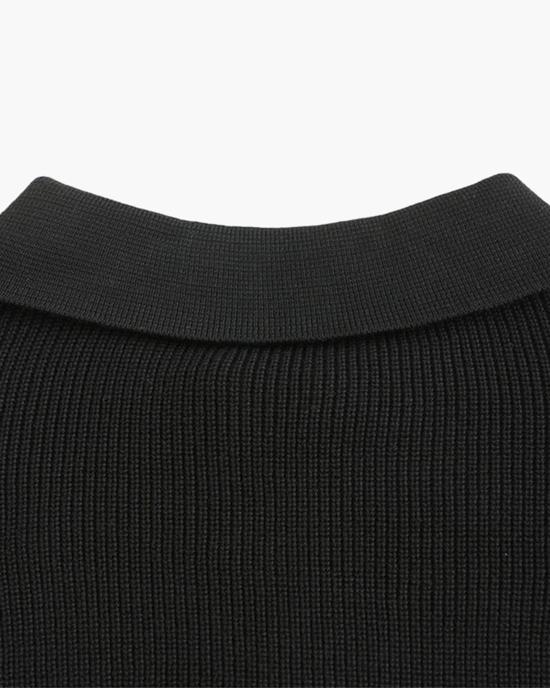 Eleganter Cesare Herren Strickpullover mit Halbkragen-Reißverschluss aus Baumwolle