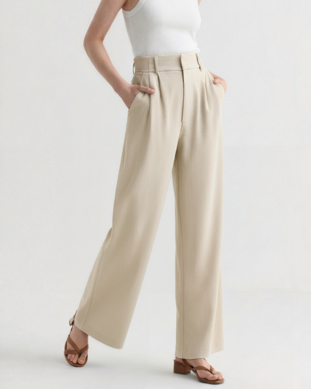 AlexChen Women’s Serena Wide-Leg Pants