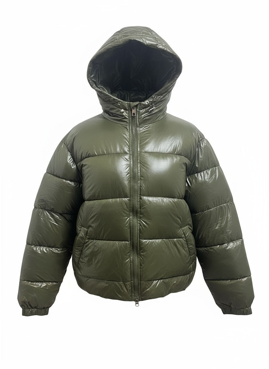 Viral Bella Léa Pufferjacke - Unisex schwarz, rot & grün