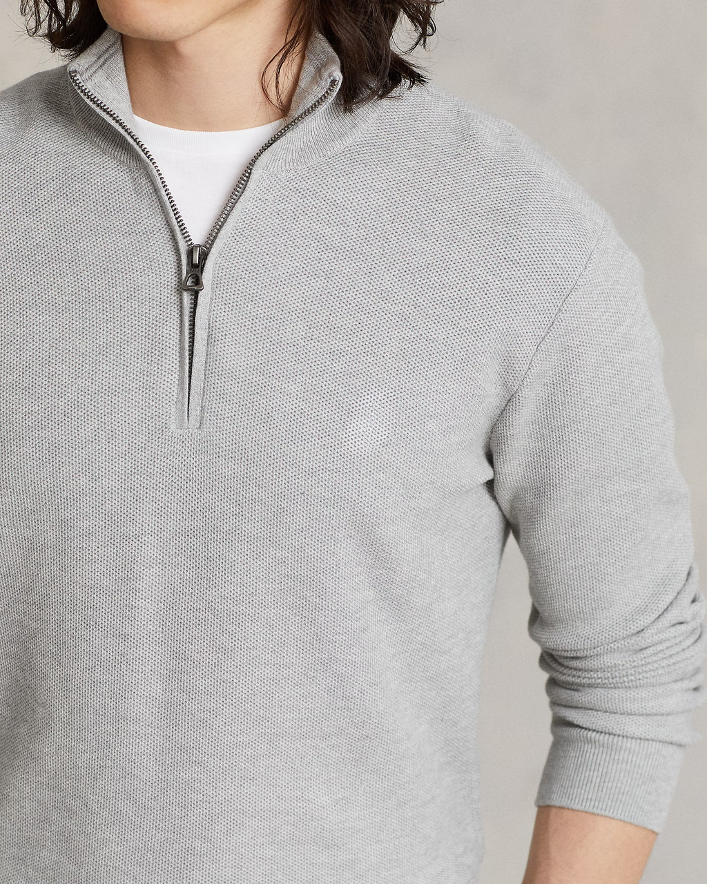 Eleganter Baumwoll-Reißverschluss-Pullover: Atmungsaktiv, Hypoallergen, Vielseitig für Herren