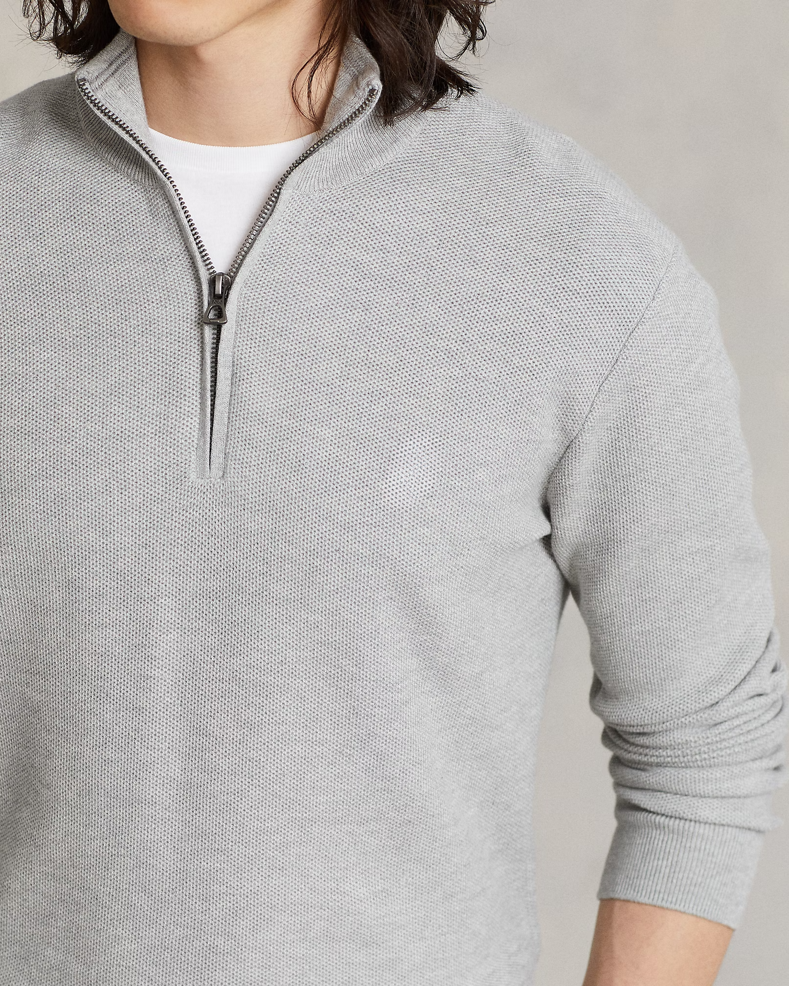 Eleganter Baumwoll-Reißverschluss-Pullover: Atmungsaktiv, Hypoallergen, Vielseitig für Herren