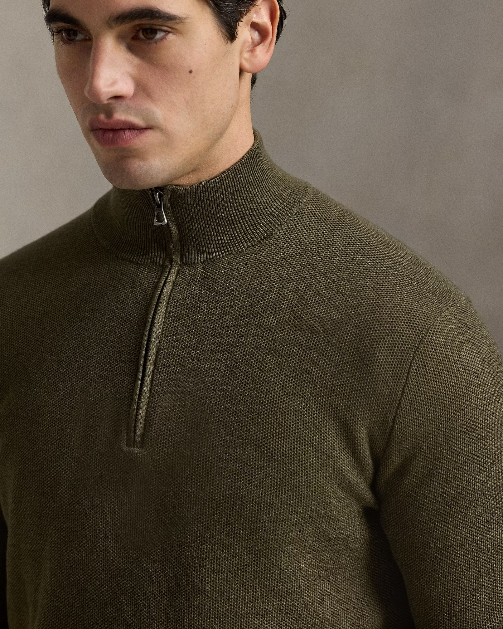 Eleganter Baumwoll-Reißverschluss-Pullover: Atmungsaktiv, Hypoallergen, Vielseitig für Herren