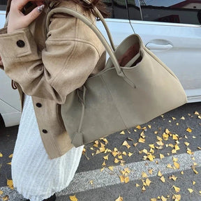 Joan Vegane Wildledertasche Große Schultertasche für Damen in Trendfarben 2025