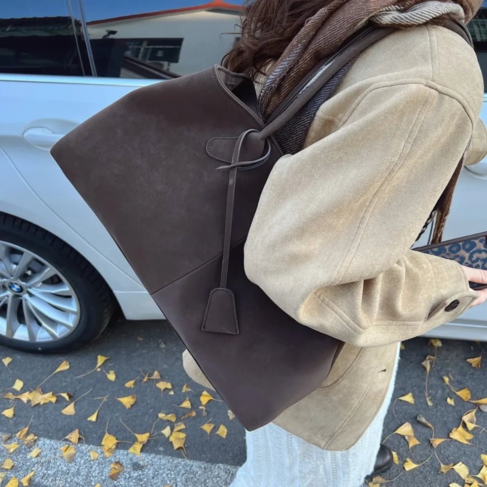 Joan Vegane Wildledertasche Große Schultertasche für Damen in Trendfarben 2025